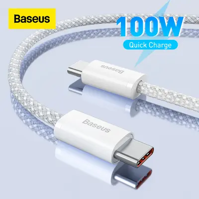 Baseus Official Store สายชาร์จ สายชาร์จเร็ว 100W USB C Cable USB C To USB Type C Cable For Macbook Pro iPad PD Fast Charger Cord Type-C Cable For Xiaomi Samsung