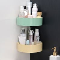 Shelf Bathroom Shelf Suction Cup Storage Plastic Holders Wall-mounted Double-deck Creative Drainage Soap Storage Double Racks