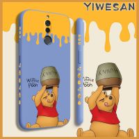 Yiเวปไซต์เคสสำหรับ Huawei Nova 2i,เคสการ์ตูนหมีพูห์ออกแบบใหม่กันกระแทกเคสใส่โทรศัพท์แบบเต็มขอบด้านข้างของกล้องเคสป้องกันเคสซิลิโคนแบบนิ่ม