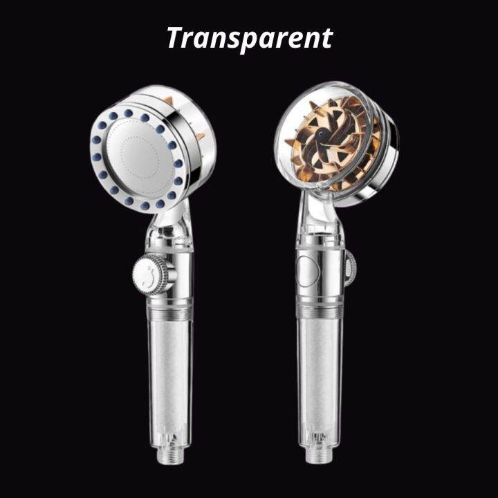 Pressure Booster Shower Head Nozzle with Water Filter Turbo Fan Water