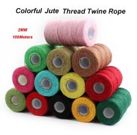 【YF】♘✌  100M/Roll 2mm Colorful Jute Rope Twine Thread Cord Crafts String Color Packing Textile