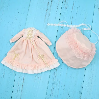 blythe doll clothes เสื้อผ้าตุ๊กตาบลายธ์pink dress fit for blythe licca