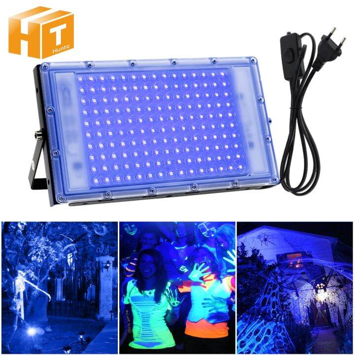 50w-100w-150w-uv-flood-light-ac220v-395nm-400nm-ultraviolet-fluorescent-stage-lamp-with-eu-plug-for-bar-dance-party-blacklight-rechargeable-flashlight