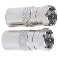 Longjia Tools 2pcs f type male plug connector socket to rf coax tv อะแดปเตอร์ rf หญิง