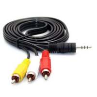 สาย AUDIO สายสัญญาณภาพและเสียง Stereo Cable 3.5 To AV Cable 1.5m (Black)