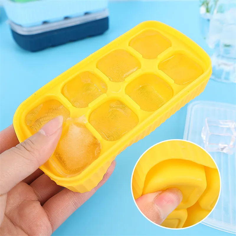 Sohindel Food Grade Silicone Ice Cube Mold Square Ice Cube Ice Cream Maker Kitchen Bar Drinking Accessories - Blue