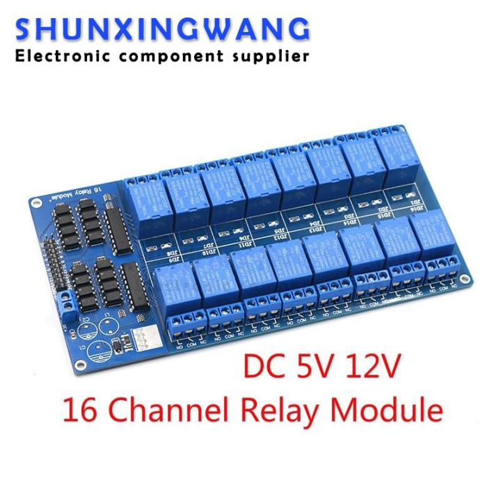 yf-16-channel-relay-shield-module-5v-12v-with-optocoupler-lm2596-microcontrollers-interface