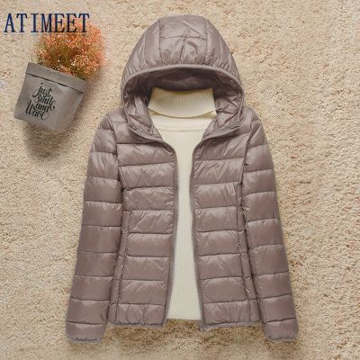 ZZOOI 2021 New Women Thin Down Jacket White Duck Down Ultralight Jackets Autumn And Winter Warm Coats Portable Outwear