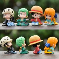 ตุ๊กตาลิงอะนิเมะเรื่องวันพีช4-5ซม. 4ชิ้น/เซ็ต Luffy Zoro น่ารักๆพีวีซีน่ารักตุ๊กตาขยับแขนขาได้มินิของเล่นเด็ก Brinquedos