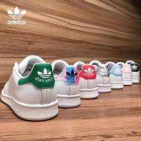 AdidasˉSTANˉSMITHˉ 2021รองเท้าส้นแบนลำลองรองเท้าสเก็ตบอร์ดรองเท้าวิ่งสำหรับนักเรียน