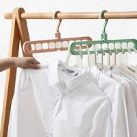 MeiMei520:ไม้แขวนเสื้อ 9 ช่อง Clothes Hanger 9in1 หมุนได้ 360 องศา ทนทาน แข็งแรง