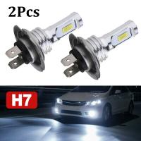 [ANYA Auto Parts] ไฟหน้ารถมอเตอร์ไซค์แบบ LED H7 1คู่ชุดหลอดไฟลำแสงสูงหรือต่ำ55W 8000LM สว่างมาก6000K สีขาว