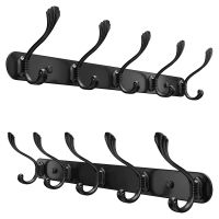 Coat Hooks Wall Mounted (6 Pack) - Stainless Steel Wall Hooks - Multipurpose Heavy Duty Coat Rack with Fittings Included