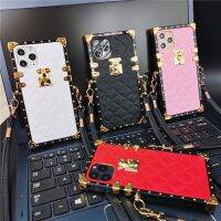 [Hot K] เคสฝาครอบสี่เหลี่ยมหนังแกะหรูหรา,สำหรับ Samsung Galaxy S21อัลตร้าโน๊ต20อัลตร้า S22บวก S20 FE 10 S10บวก S9 S8