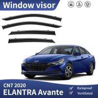 4X Deflectors สำหรับ Hyundai Elantra CN7 Avante I30ซีดาน2021 2022 2023อุปกรณ์เสริมรถยนต์หน้าต่างคิ้วกันฝนยามดวงอาทิตย์