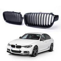 【LZ】❂◊❄  1 par gloss preto/m estilo carro frente rim grille grill corrida grades para bmw série 3 f30 f31 f35 2012-2018 acessórios do carro