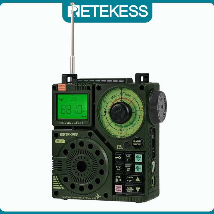 Retekess Tr Portable Shortwave Radio Air Am Fm Vhf Sw Wb Receiver