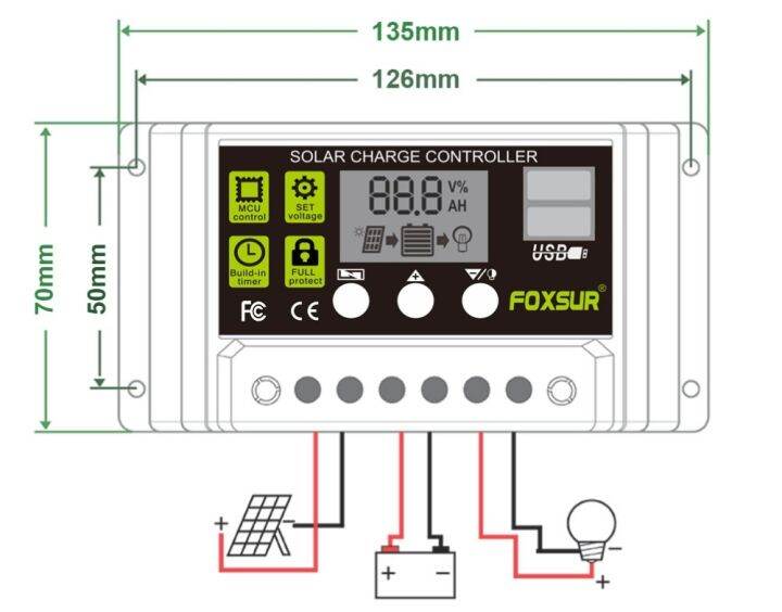 foxsur-upgraded-solar-charge-controller-30a-20a-10a-pwm-solar-charger-regulator-12v-24v-auto-lcd-display-with-dual-usb-5v-output