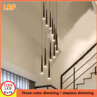 LRF Tricolor บันไดหมุนจี้ Light Cone Light Tube สีดำ LED ห้องครัว Island จี้ Light ร้านอาหาร Cafe Decor Modern Light