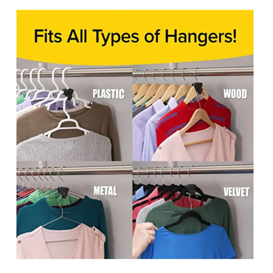 18pcs Triangle Shaped Hook Connectors For Stackable Hangers In Closet To  Maximize Space, Suitable For All Hangers