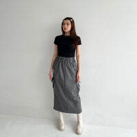 s06l5u8 Joy SKIRT - กางเกงคาร์โก้ ผ้ายืด สไตล์เกาหลี