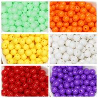 Candy Color Acrylic Round Beads 3mm-12mm Loose Balls Spacer beads for needlework &amp; Jewelry Making Beads