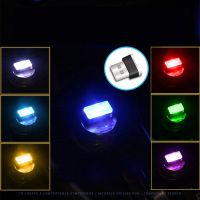 RGB 7Colors Mini USB LED Car Light Auto Interior Atmosphere Light Decorative Lamp Lighting PC Auto Colorful Light Car interior