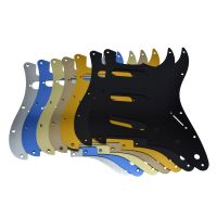 KAISH 11 Hole Metal Aluminum Anodized Modern Style ST Strat SSS Pickguard Scratch Plate Fits American/Mexican Fender Strat Hand Tool Parts  Accessorie