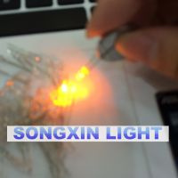 【▼Hot Sales▼】 Vzhengsha Xiasongxin ไฟ100ชิ้น/ล็อต F3ไดโอดเปล่งแสง Led 3Mm มีขอบสีเหลืองผมสีเหลืองสว่าง3Mm ไฟ Led สีเหลืองไดโอดเปล่งแสง