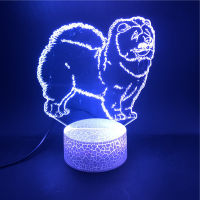 Party LED Night Light 3D Desk Lamp Touch Sensor Dog Nightlight USB Powered for Bar Ho Room Party Decor Kids Birthday Gift