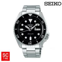 SC Time Online  Seiko 5 Sports Automatic นาฬิกาข้อมือผู้ชาย รุ่น SRPD55K1 สายสแตนเลส สีดำ sctimeonline