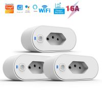 ┋ Home Automation Smart Socket Tuya WiFi Plug 16A Brazil Standard Smartlife App Remote Control Compatible Google Home and Alexa