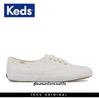 Keds ใหม่!!! Champion รองเท้าผ้าใบ โครเชต์ สีขาว ของแท้