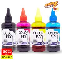 หมึกเติม Epson ชุด 4 สี (ดำ,แดง,เหลือง,น้ำเงิน) Color Fly แท้ #หมึกสี  #หมึกปริ้นเตอร์  #หมึกเครื่องปริ้น hp #หมึกปริ้น  #ตลับหมึก