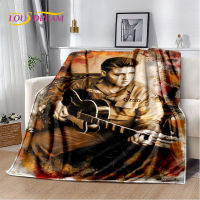 The King Elvis Presley R Soft Plush ผ้าห่ม Flannel ผ้าห่มโยนผ้าห่มสำหรับห้องนั่งเล่นห้องนอนเตียงโซฟาปิกนิกเด็ก