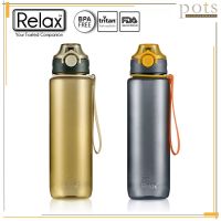 Relax ขวดน้ําดื่ม แบบปุ่มกด ไร้ BPA 1000 มล. 1 ลิตร - D7910