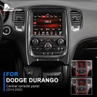 AIRSPEED Sticker For Dodge Durango 2014-2020 Central Control Panel Navigation Car Real Carbon Fiber Cover Interior Accessories