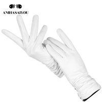 Fashion comfort White gloves high-end sheepskin leather gloves winter cold and warm white gloves for women -2081 White