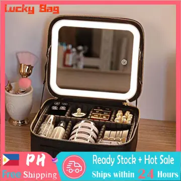 Shop Make Up Organizer With Mirror And Lights Box online