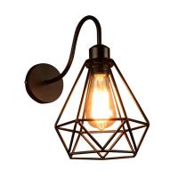 Industrial Wall Sconce Vintage Wire Cage Wall Light Rustic Wall Light Fixture for Bedroom Nightstand Porch