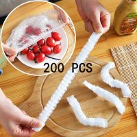 100/200 pieces disposable food plastic wrap flexible fruit bowl cup storage kitchen bag