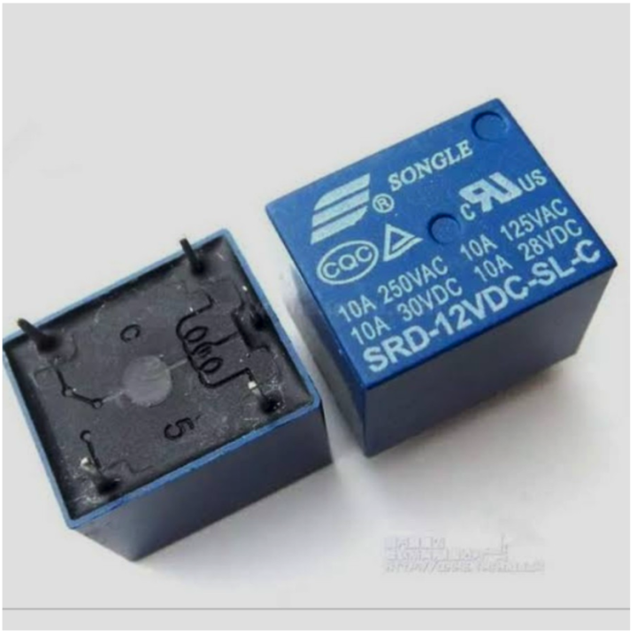 Relay 12 Volt 5 Kaki 1 Pcs Relay 12V 10A Songle SRD12VDCSLC 5pin DC
