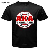 Aka Thailand Gym Logo Muay Thai Mma Kick Boxing Mens Black T-shirt Short Sleeve Tops T Shirt Homme American T Shirt - T-shirts - AliExpress
