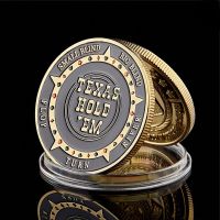 Texas Casino Lucky Coin Souvenir Coin Texas Holdem Small Big Blind Flop Turn River Guardian Chip Badge Coin Collection Gift