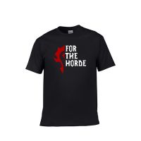 men 39;s 100 cotton t shirt warcraft basic tshirts short sleeve unisex tee WOW For The Horde t-shirts mens black tee women 39;s T