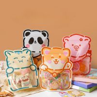 {MEOW Home Store} 10ชิ้นขนมรูปสัตว์สุดสร้างสรรค์ถุงซิปล็อกบิสกิตเกล็ดหิมะกรอบบรรจุภัณฑ์ขนมการ์ตูนน่ารักซิปปิดผนึกอาหาร