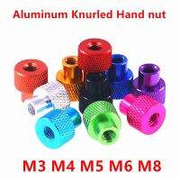 5/2pcs M3 M4 M5 M6 M8 Through-hole colourful aluminum alloy Frame hand tighten Flange nut step knurled thumb nut Nails  Screws Fasteners