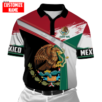 【high quality】  Flag of Mexico Name Aztecs 3d Full Print Short Sleeve Polo Shirt Mens Shirt Pop09 Summer Gift