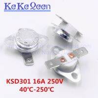 KSD301 250V 16A 140 250Degc Temperature switch Normally closed Flat foot Fixed ring 150 165 175 180 190 195 200 210 220 240 250C