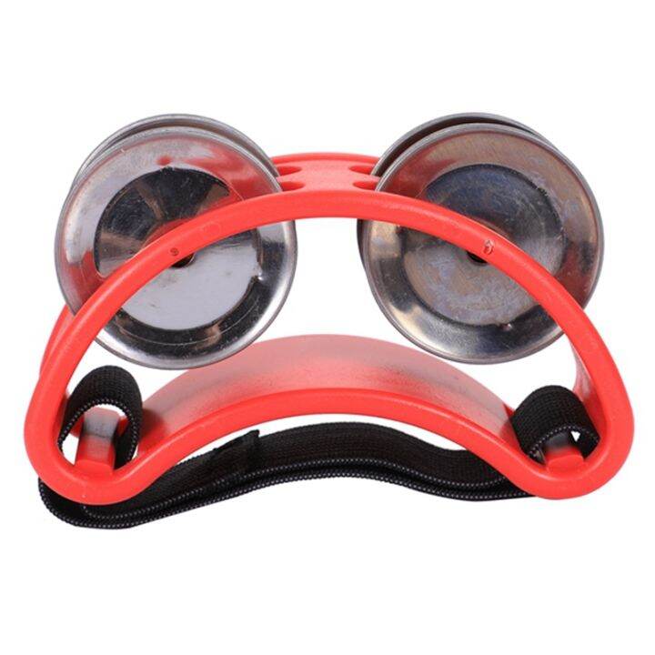 Foot Tambourine Percussion with Steel Jingles for Cajon & Guitar